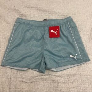 Puma Girls XL Turquoise Mesh Athletic Shorts Lined NWT